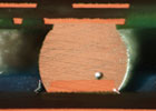 Figure 1. Example of typical PoP component joint on the surface of a board with traditional copper defined pads